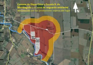 Villa de Dique Chico y su zona de resguardo ambiental violada por empresarios sojeros, al igual que la Escuela Monteagudo